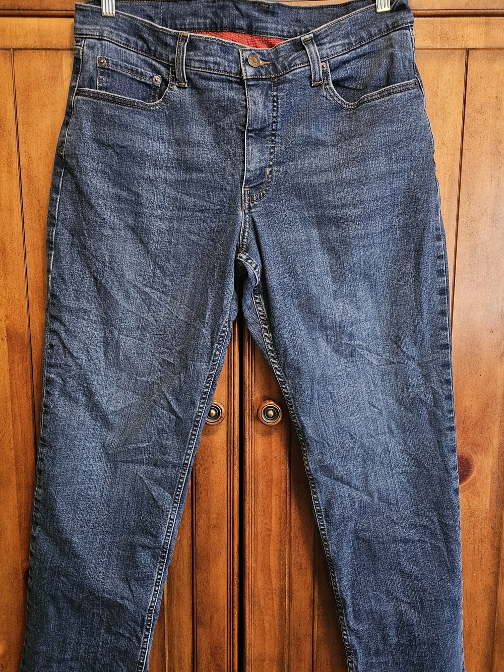 L.L. Bean Men’s BeanFlex Fleece Lined Jeans 36x30 Athletic Fit Blue Cotton